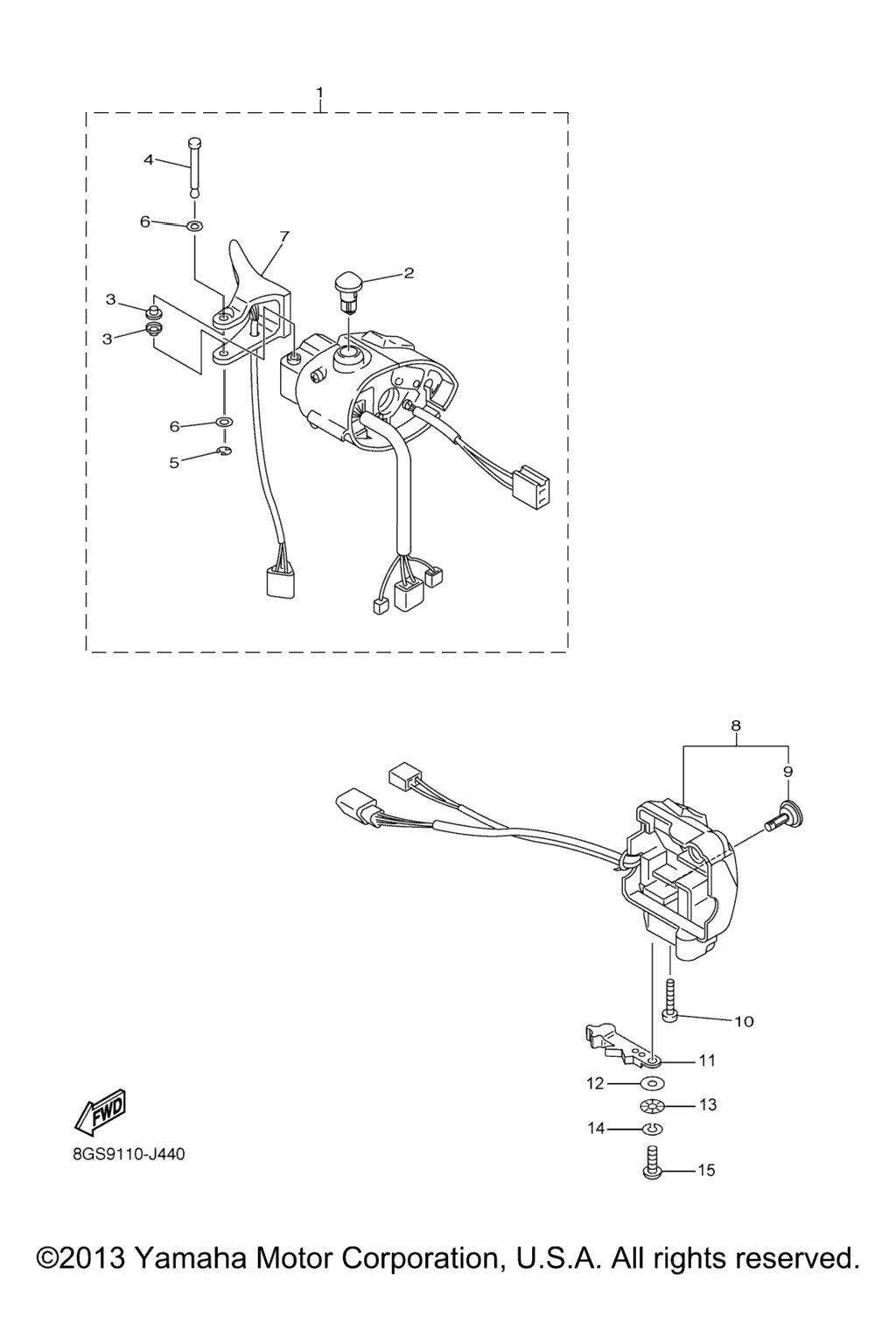 Схема узла Рычаг Переключения Ручки