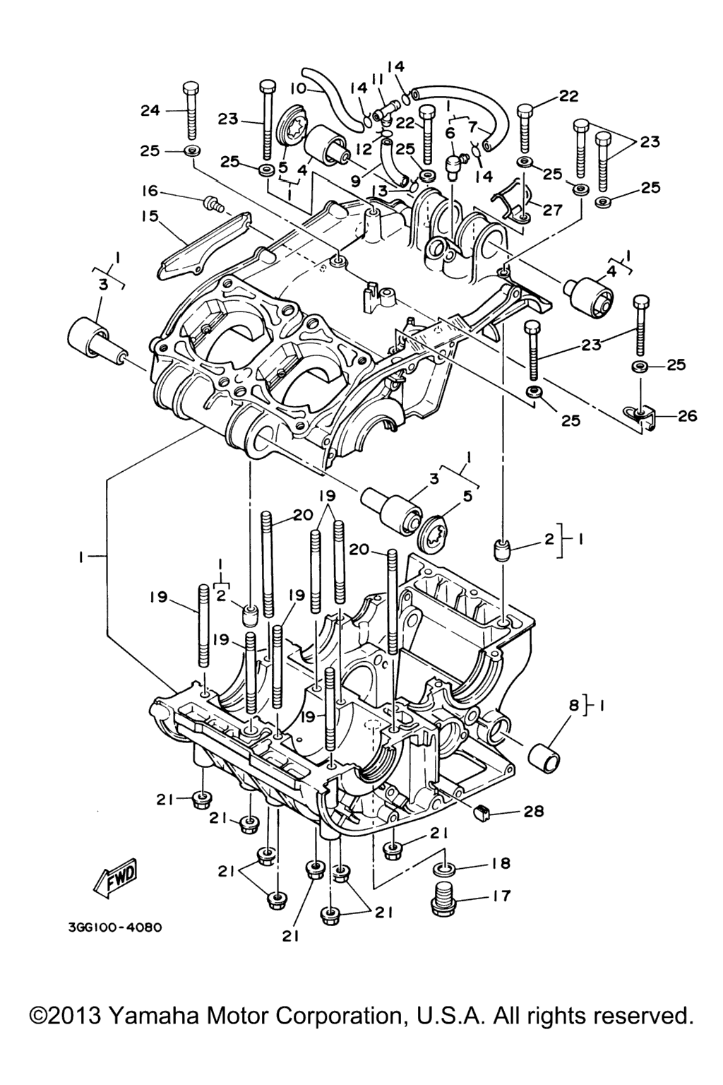 Схема узла Корпус Двигателя