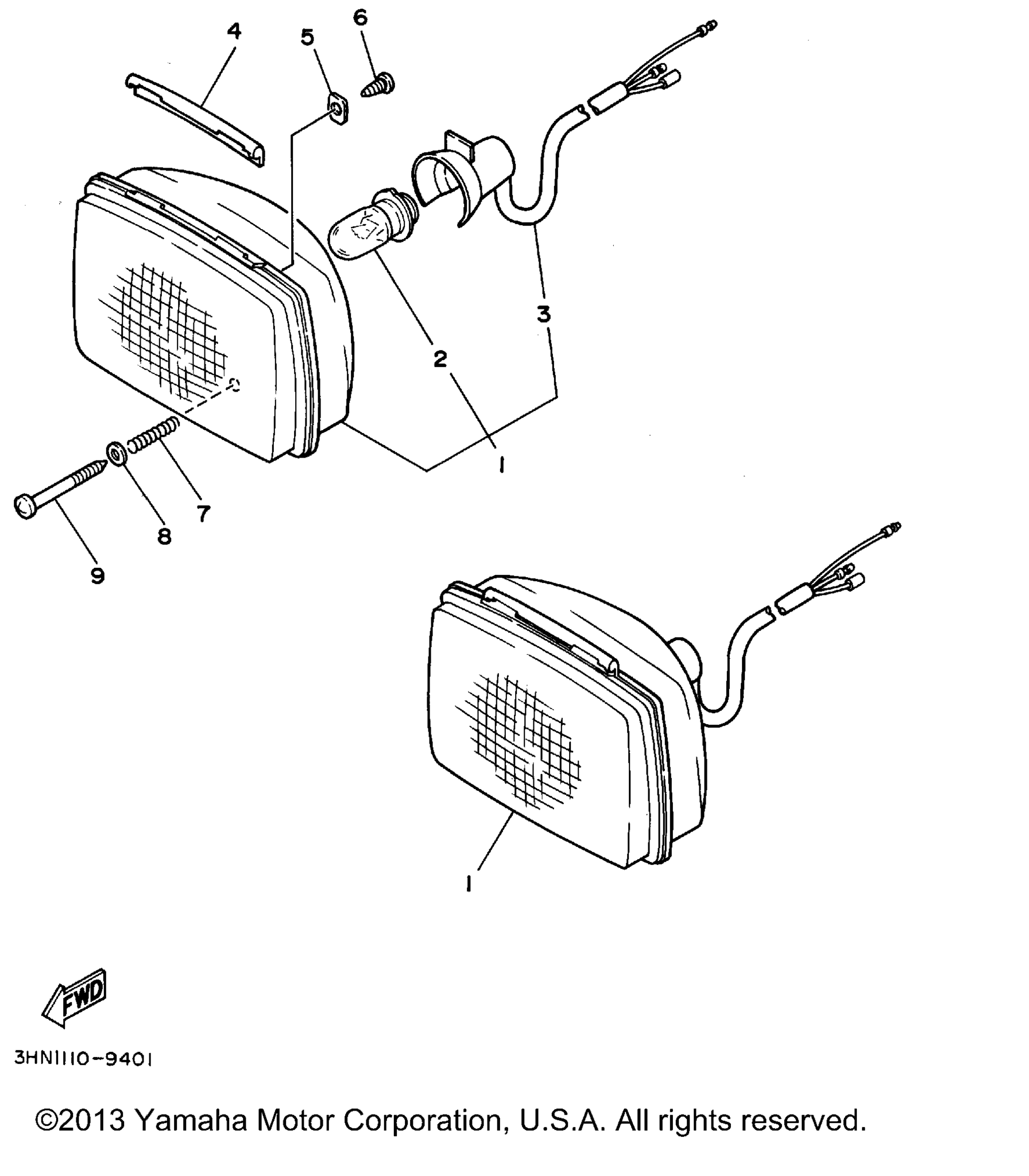 Схема узла Фары