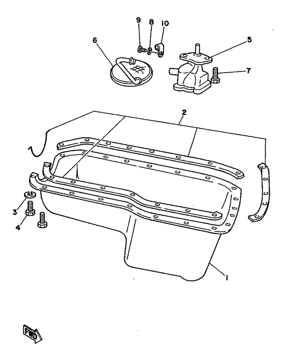 Схема узла Oil Pan.oil Pump Для Yamaha L4
