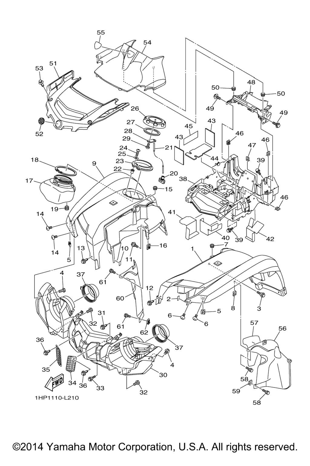 Схема узла Передний Крыло