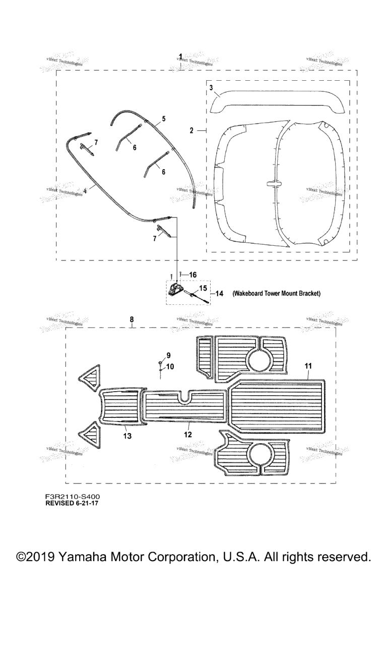 Схема узла Бимини Топы / Коврики