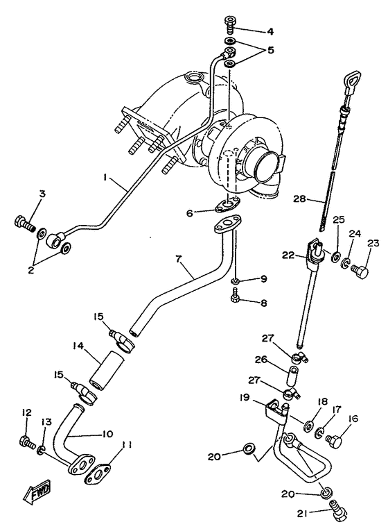 Схема узла Lubrication System Для Yamaha Me370Sti