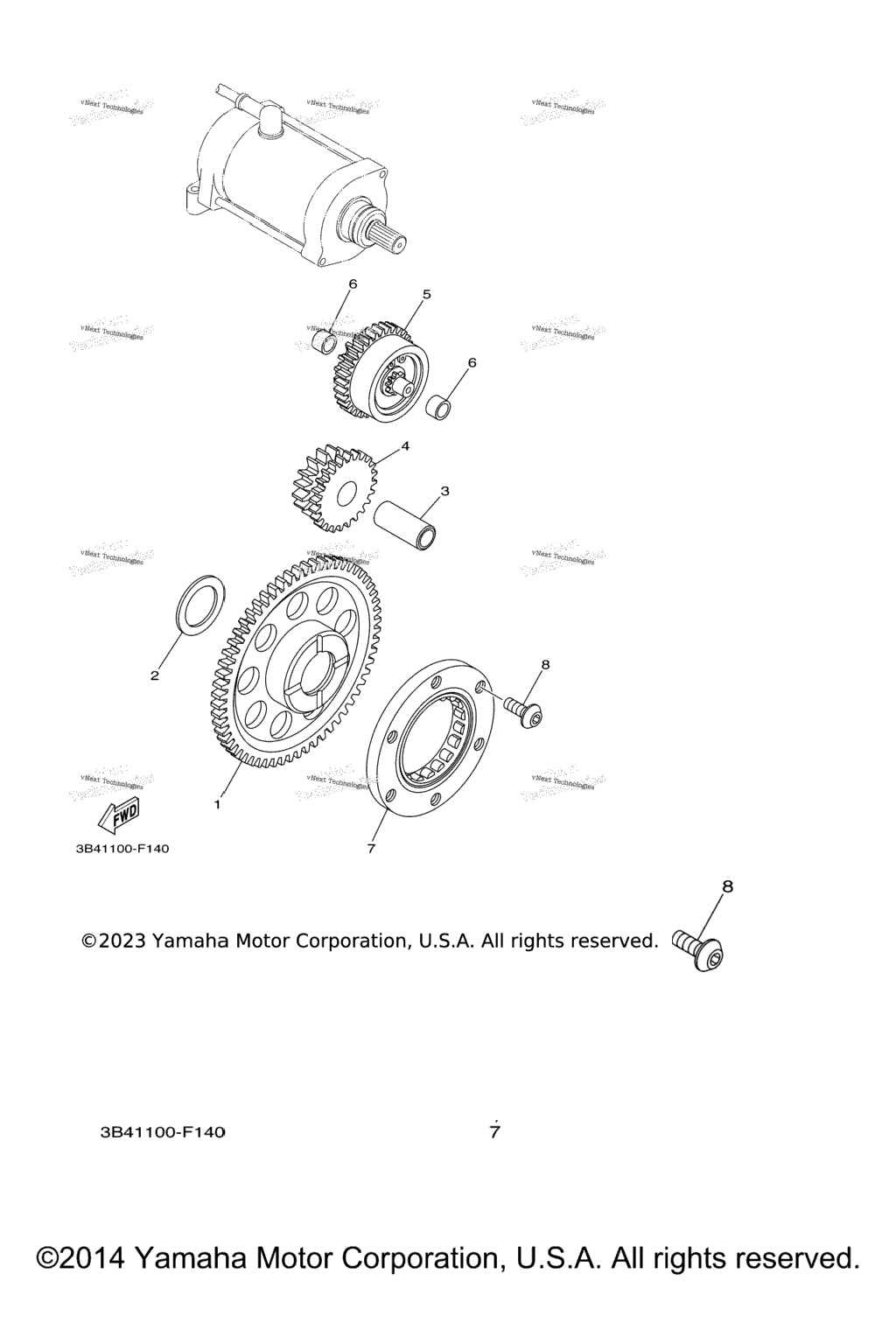 Схема узла Муфта Стартера