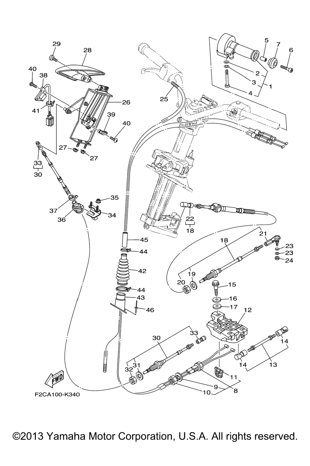 Схема узла Управляющий Трос