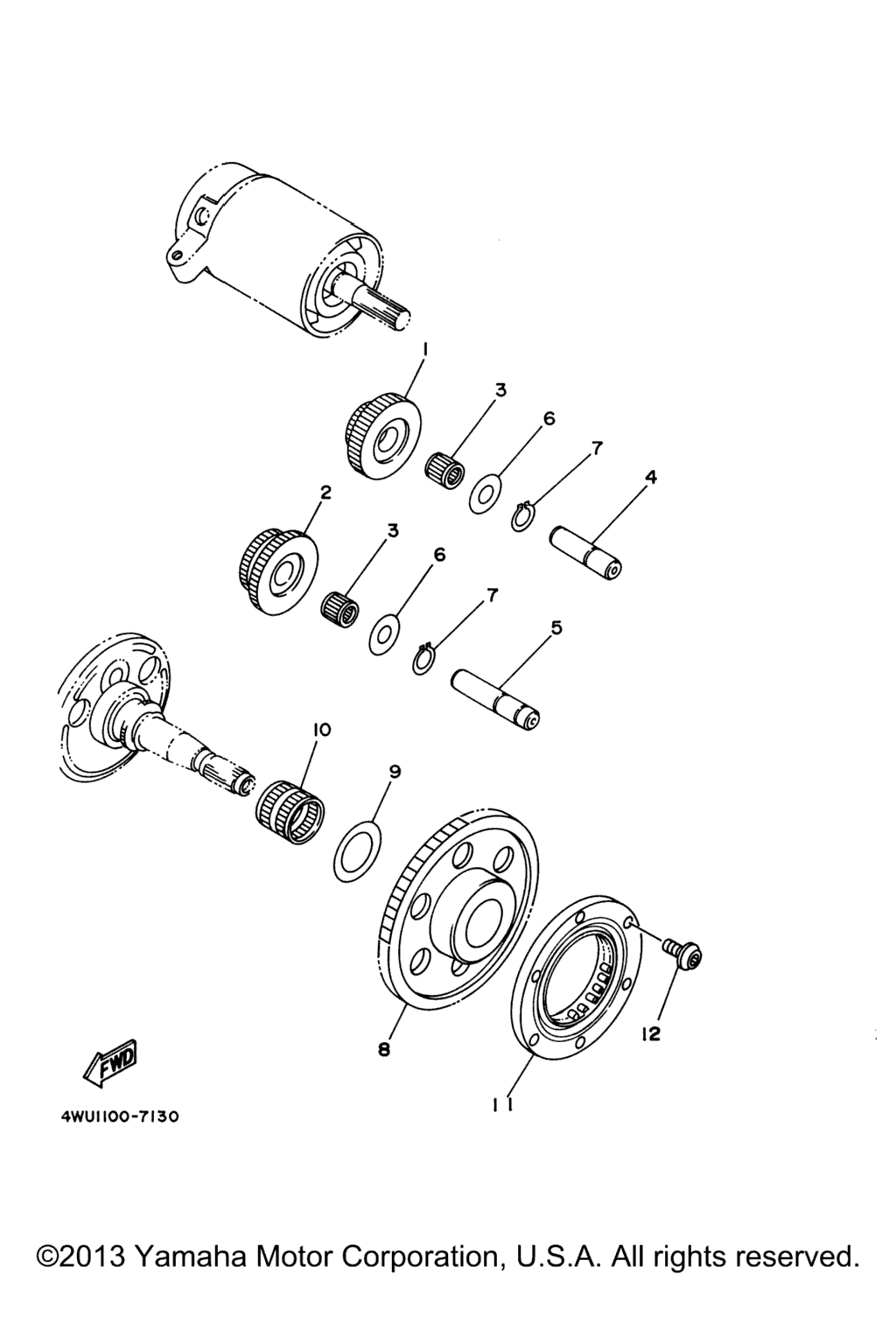 Схема узла Муфта Стартера