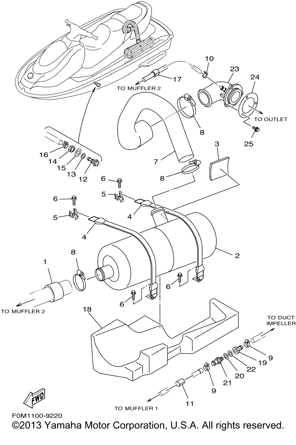 Схема узла Выпускные Системы 2