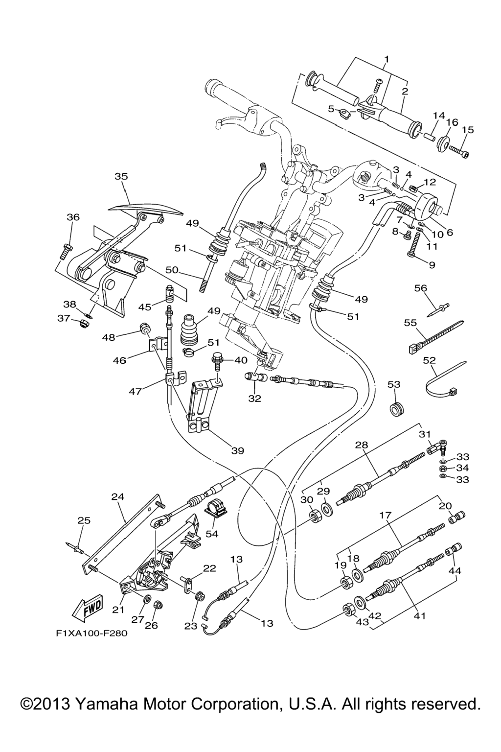 Схема узла Управляющий Трос