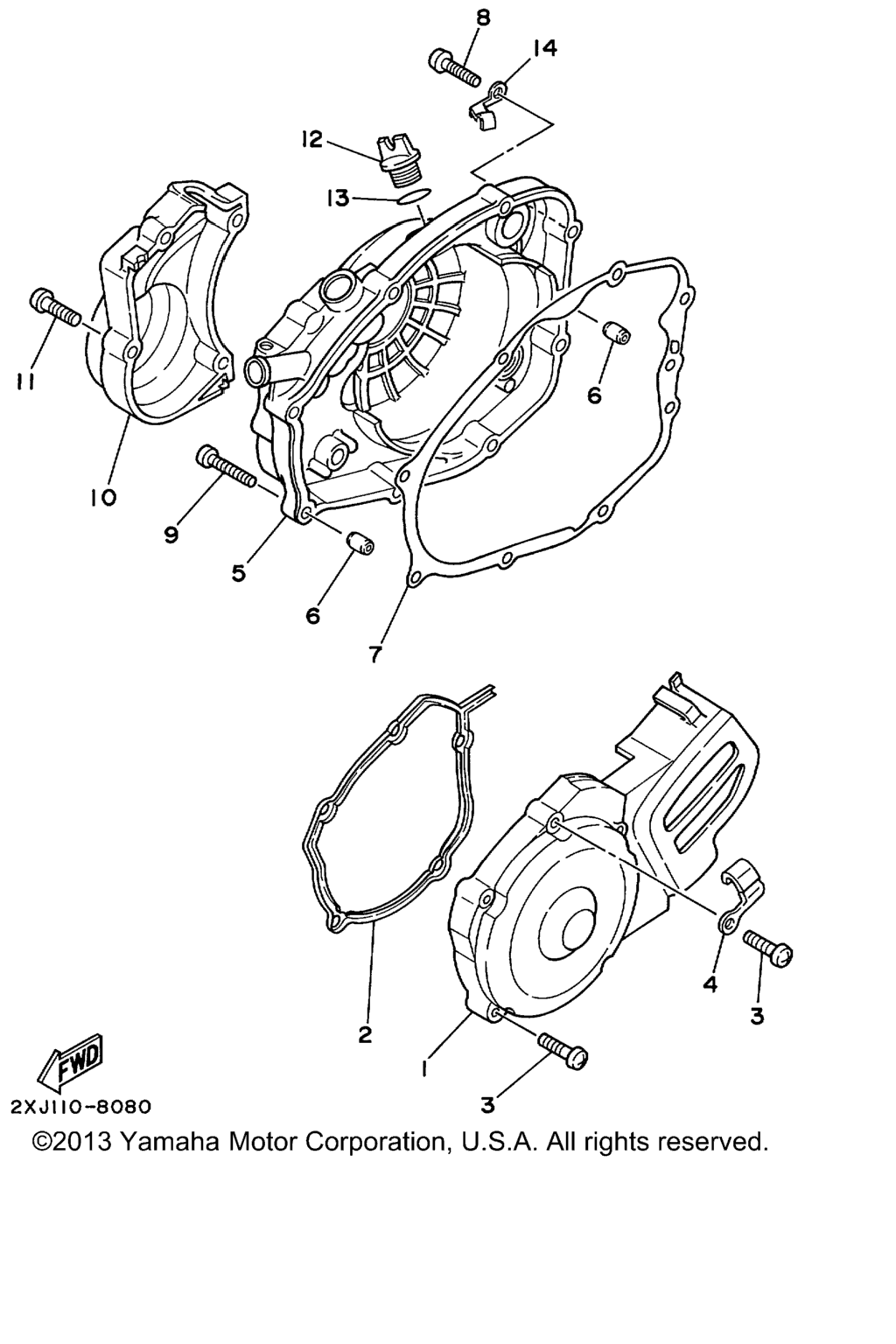 Схема узла Крышка Картера 1