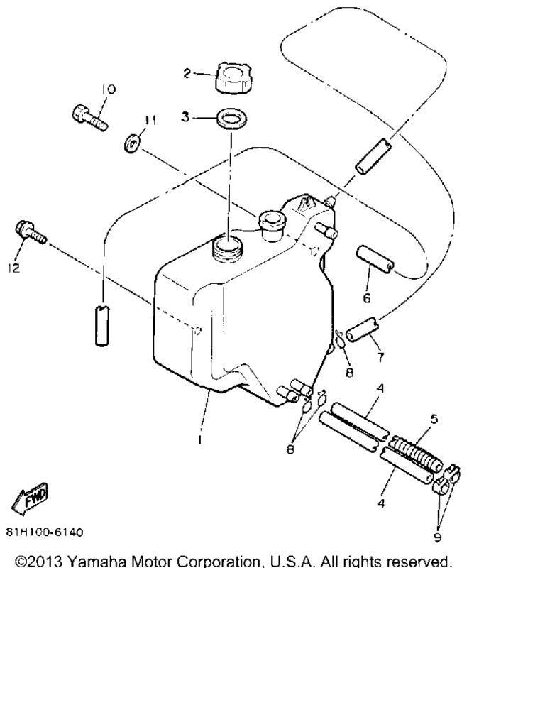 Схема узла Бак Для Масла