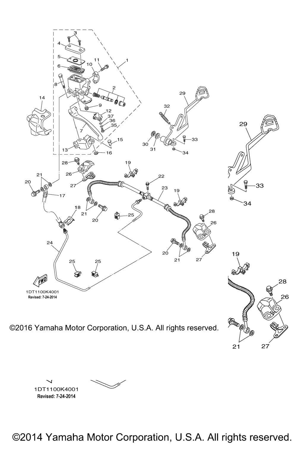 Схема узла Задний Главный Цилиндр