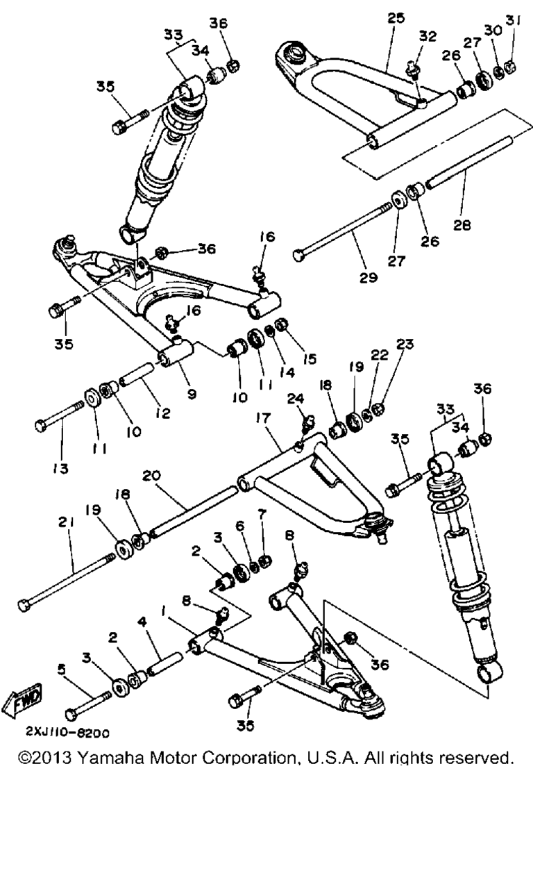 Схема узла Передняяsuspension Wheel