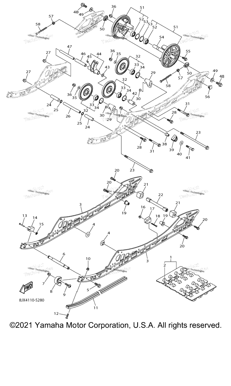 Схема узла Подвеска Гусениц 1