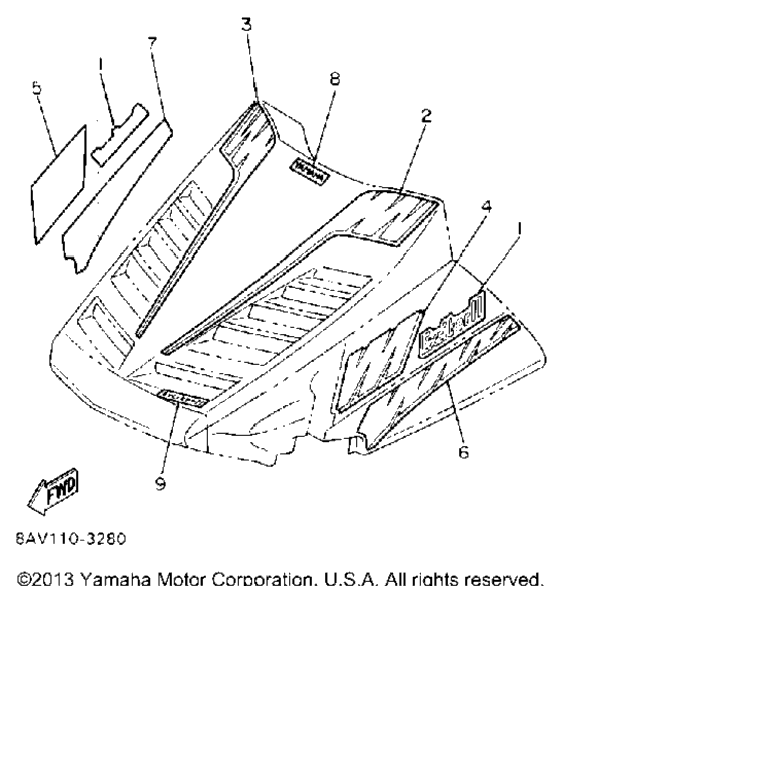 Схема узла Эмблема Воздухозаборника