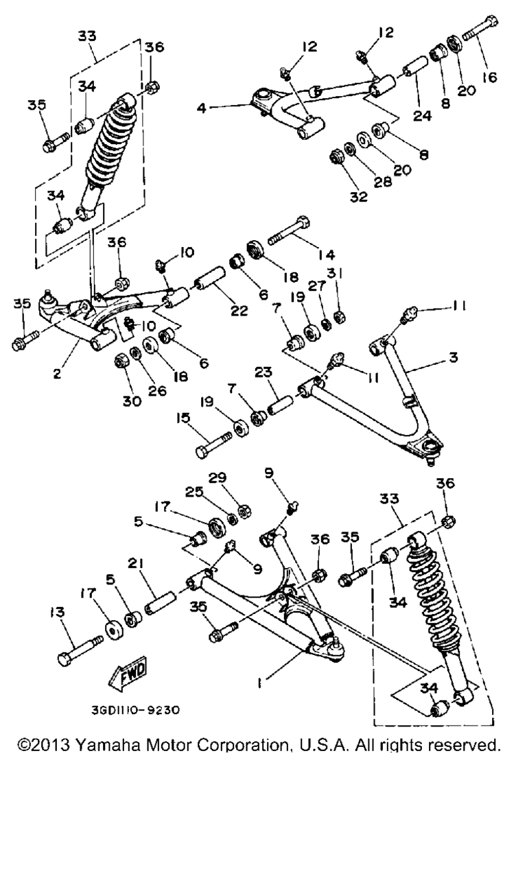 Схема узла Передняяsuspension Wheel