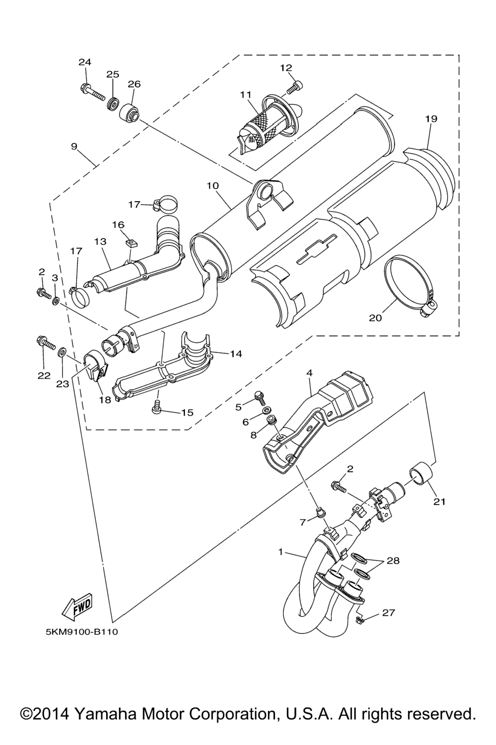 Схема узла Выхлопные Системы