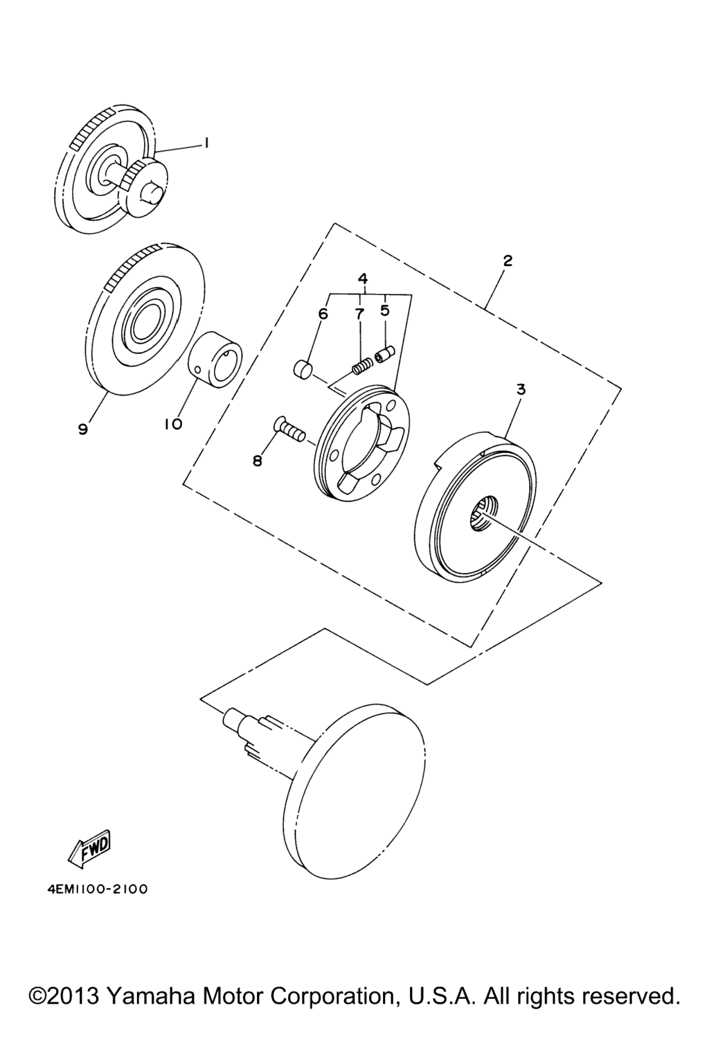 Схема узла Муфта Стартера