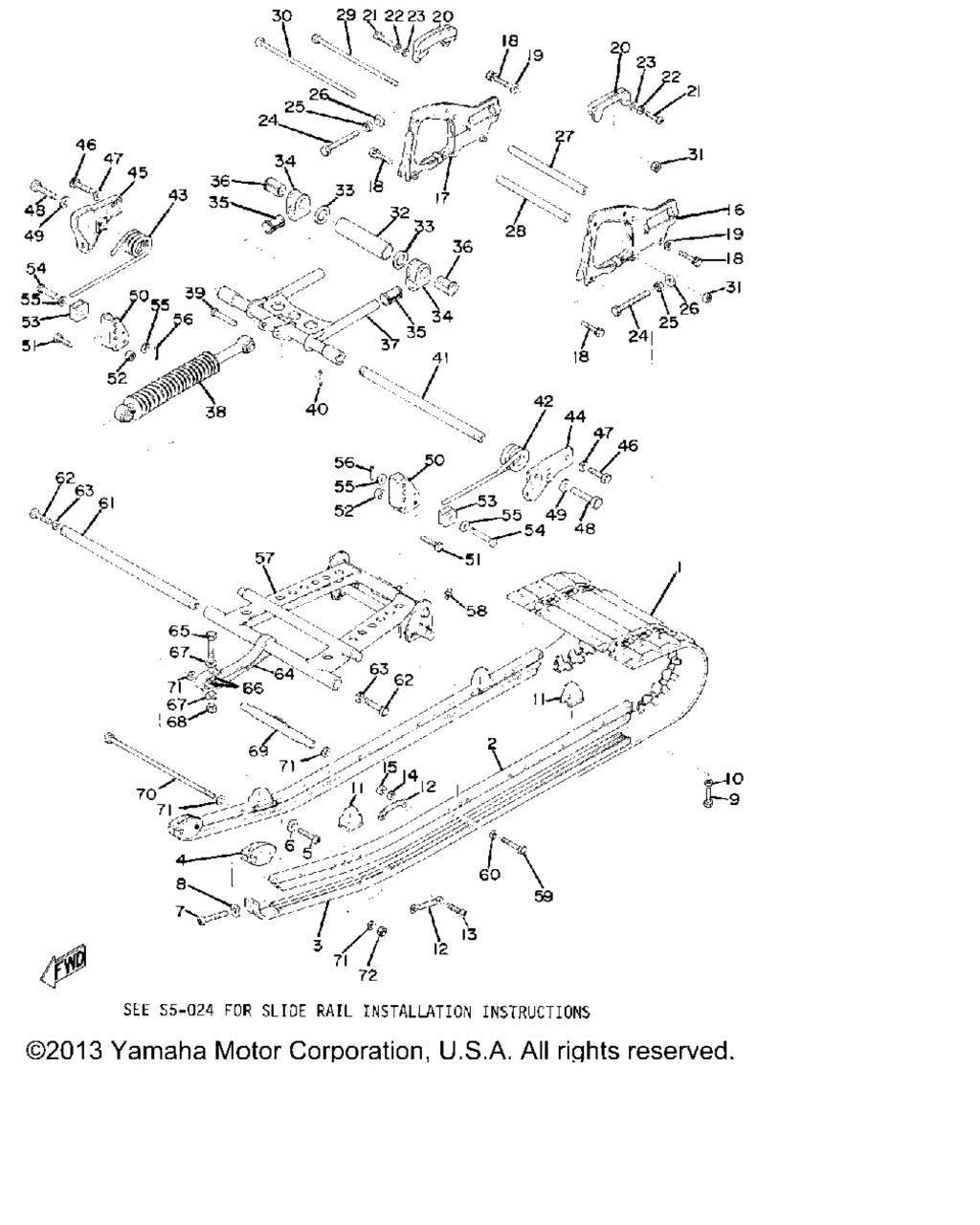Схема узла Рельсовая Система - Подвеска