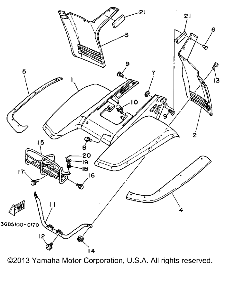 Схема узла Передний Кронштейн Брызговика