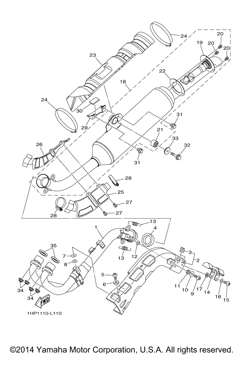 Схема узла Выхлопные Системы