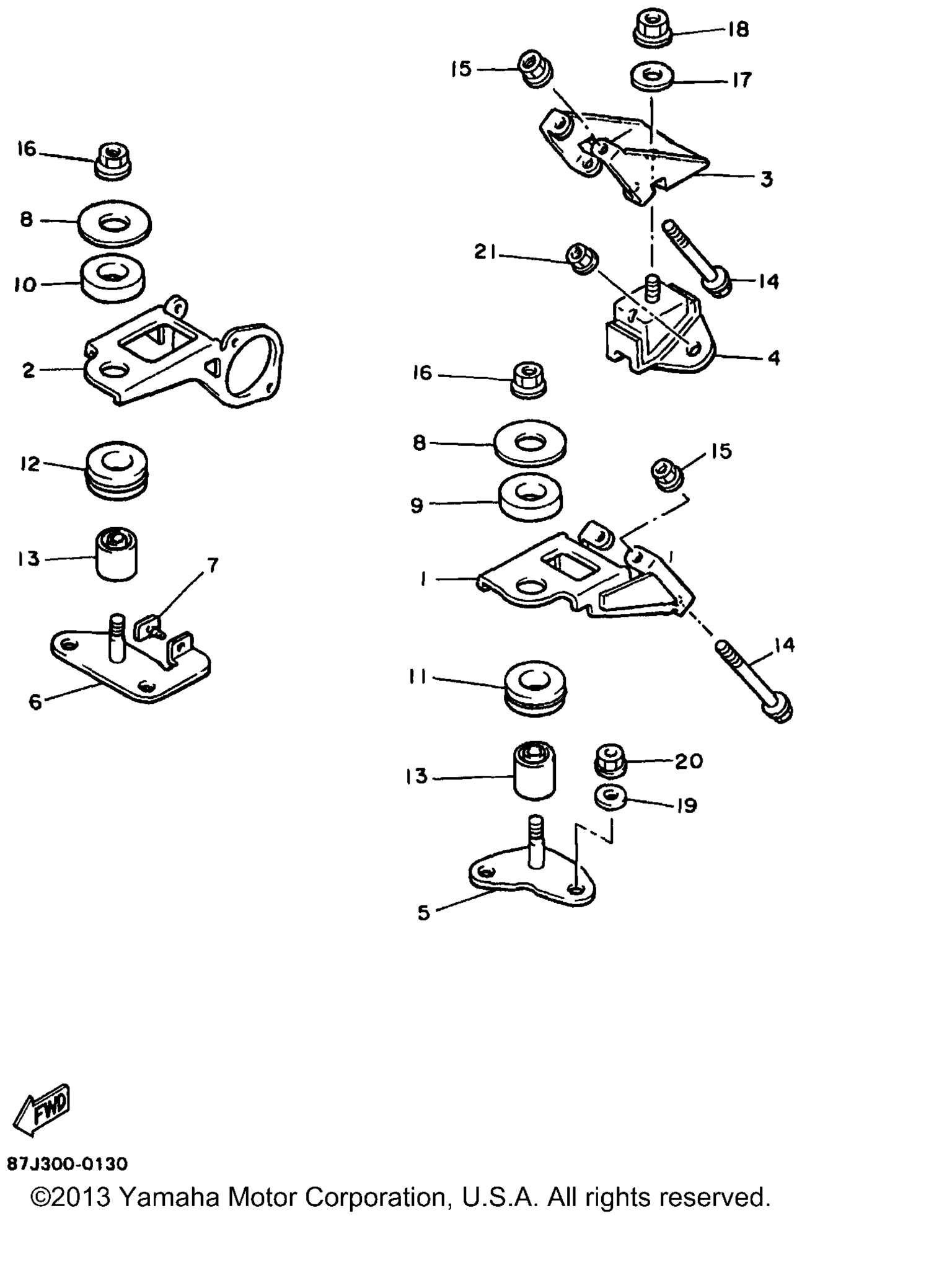 Схема узла Крепление Двигателя