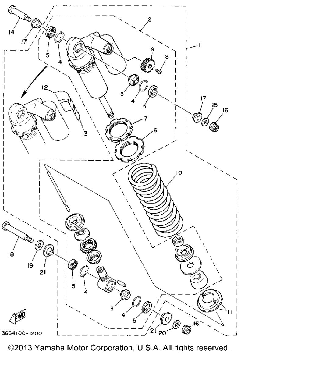 Схема узла Задние Амортизаторы