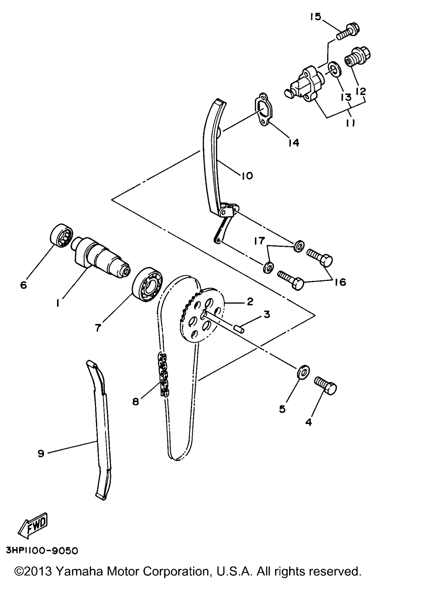 Схема узла Цепь Распределительного Вала