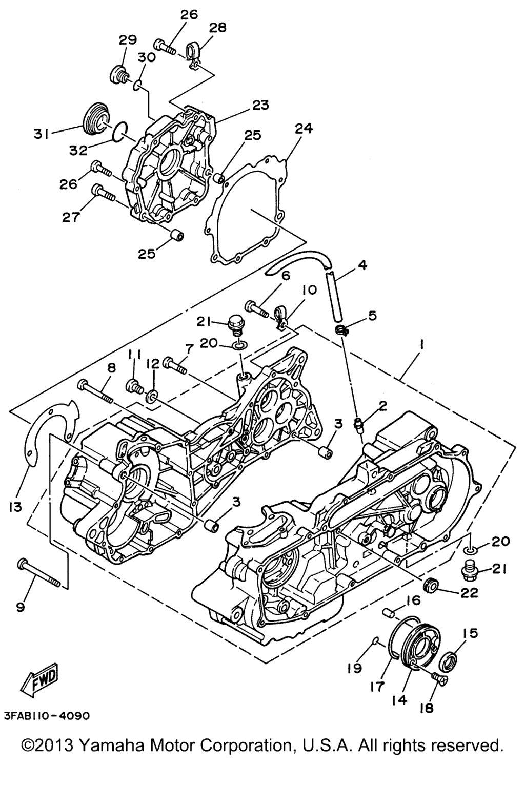 Схема узла Корпус Двигателя