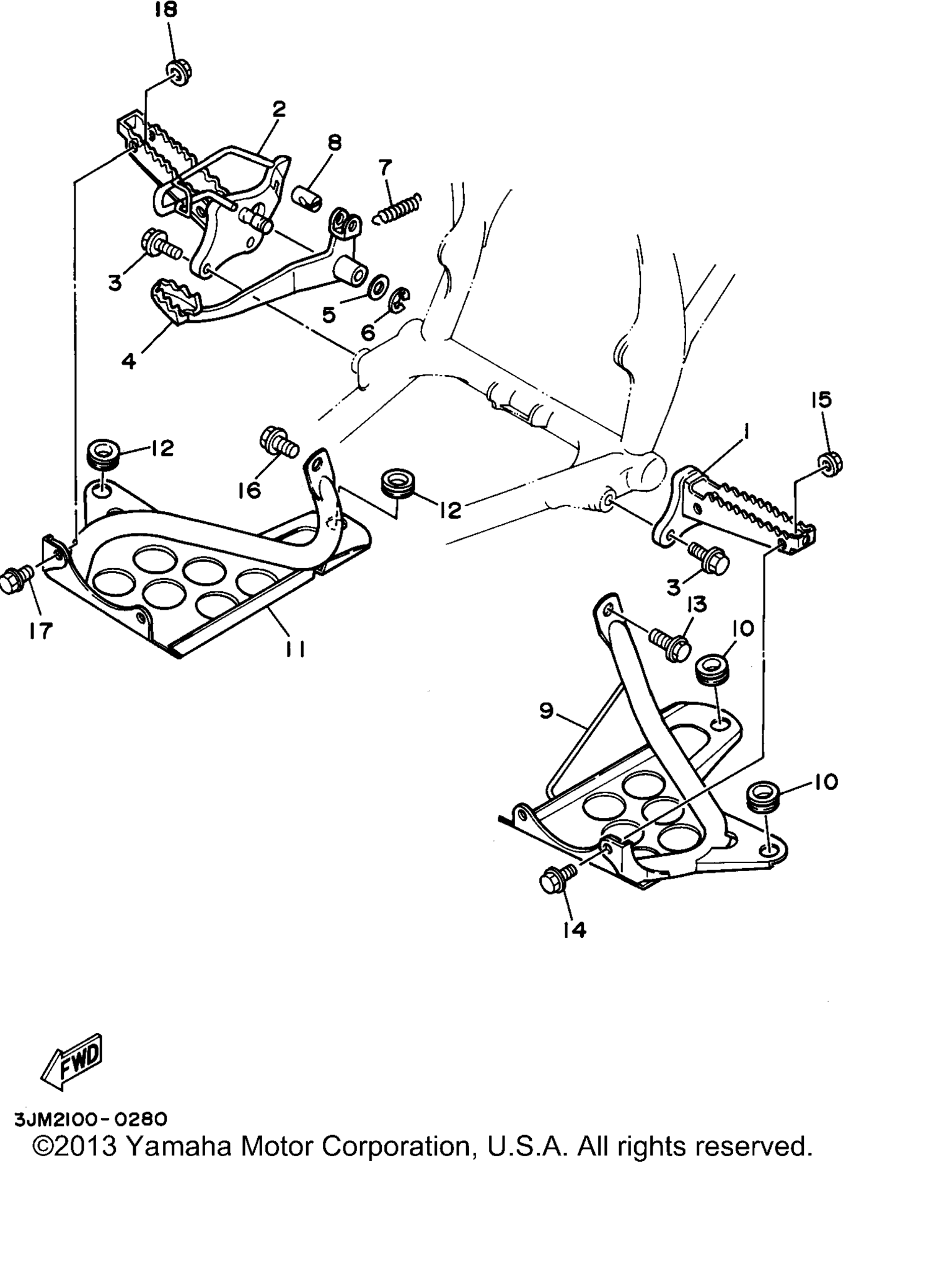 Схема узла Подставка Для Ног
