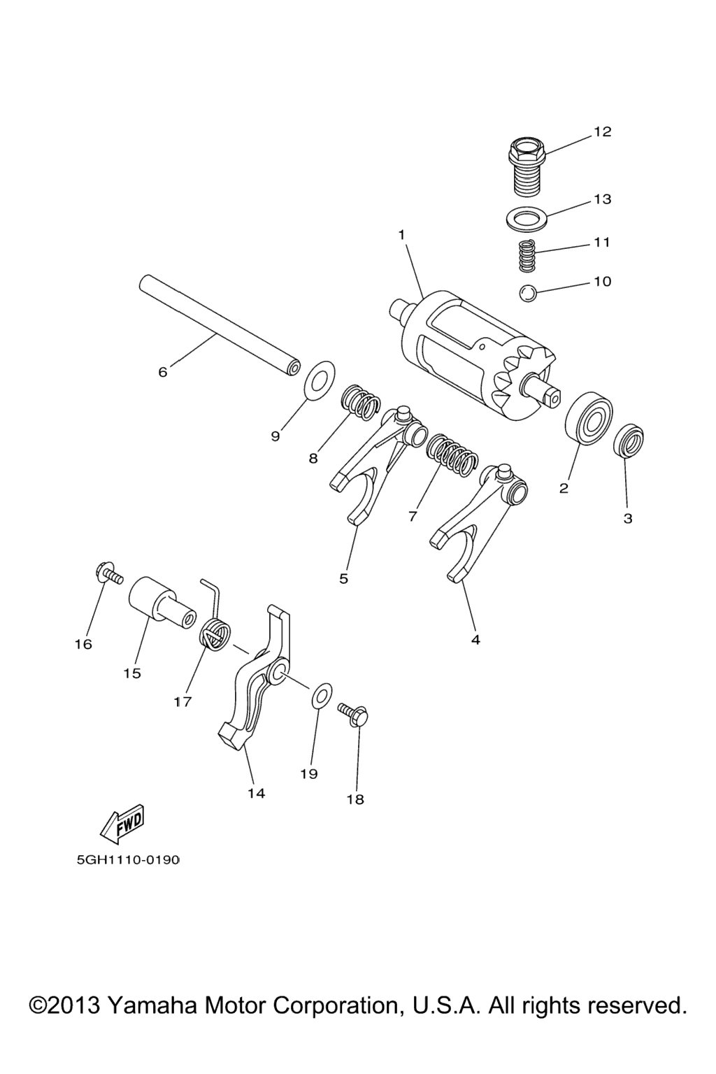 Схема узла Форк Переключателя Кулачка