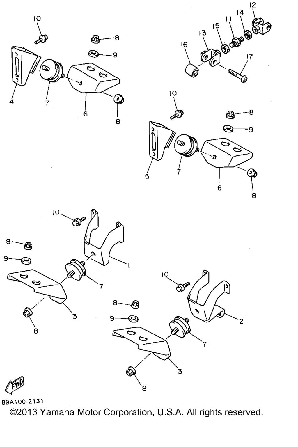 Схема узла Крепление Двигателя