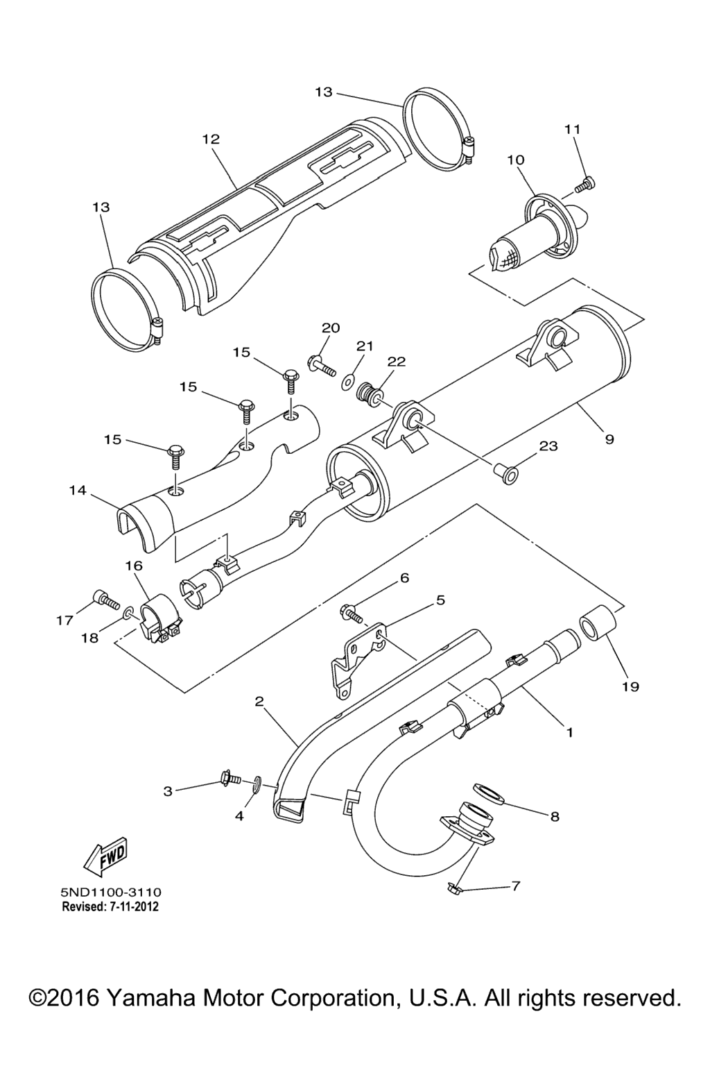 Схема узла Выхлопные Системы