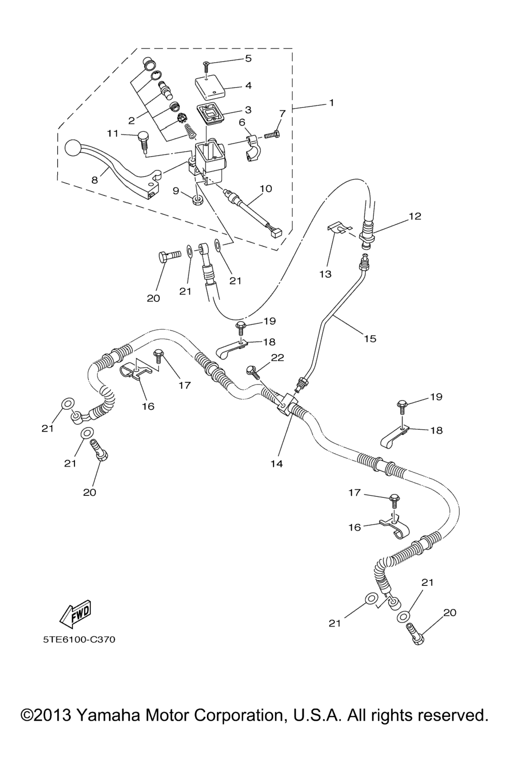 Схема узла Передний Главный Цилиндр