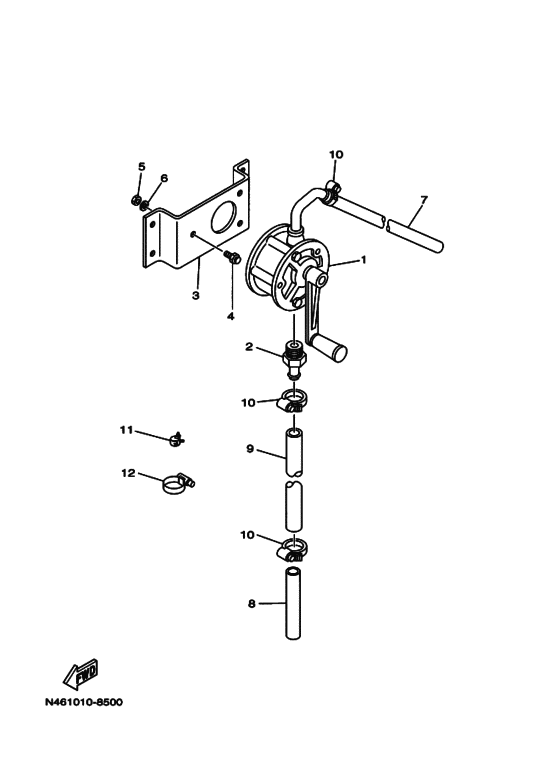 Схема узла Маслоотсасывающий Насос Для Yamaha D280Kuh