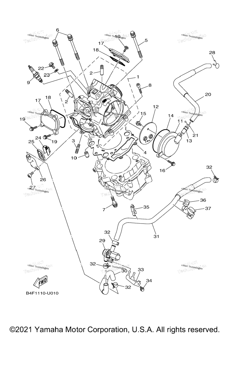 Схема узла Головка Цилиндра