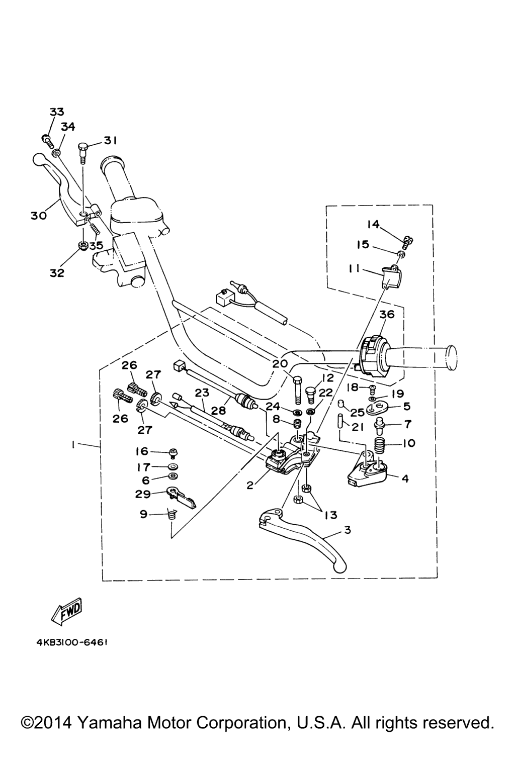 Схема узла Handle Switch. Lever