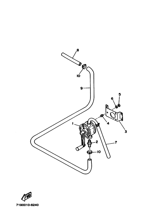 Схема узла Маслоотсасывающий Насос Для Yamaha Md25H