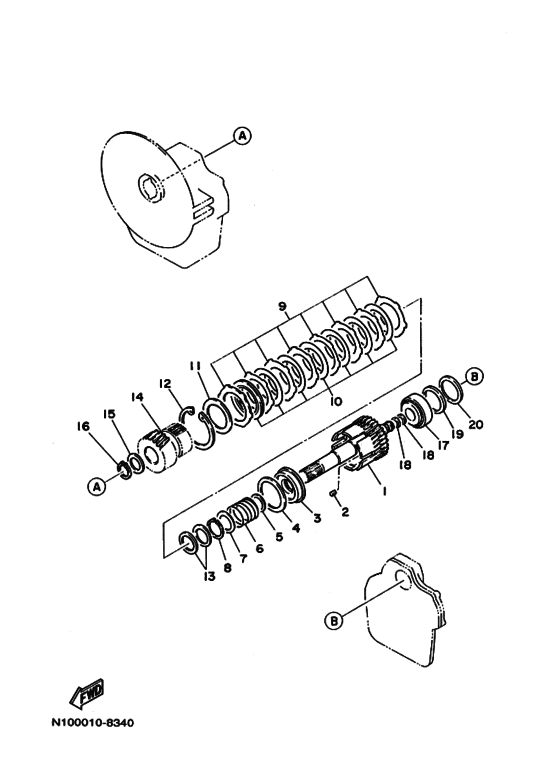 Схема узла Входной Вал Для Yamaha Md625Kh