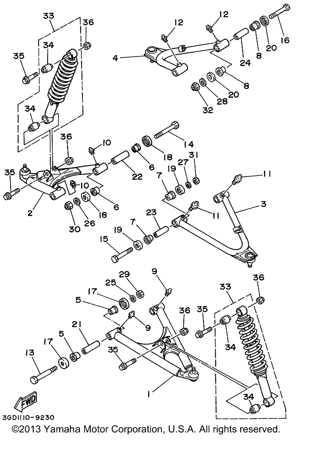 Схема узла Передняяsuspension Wheel