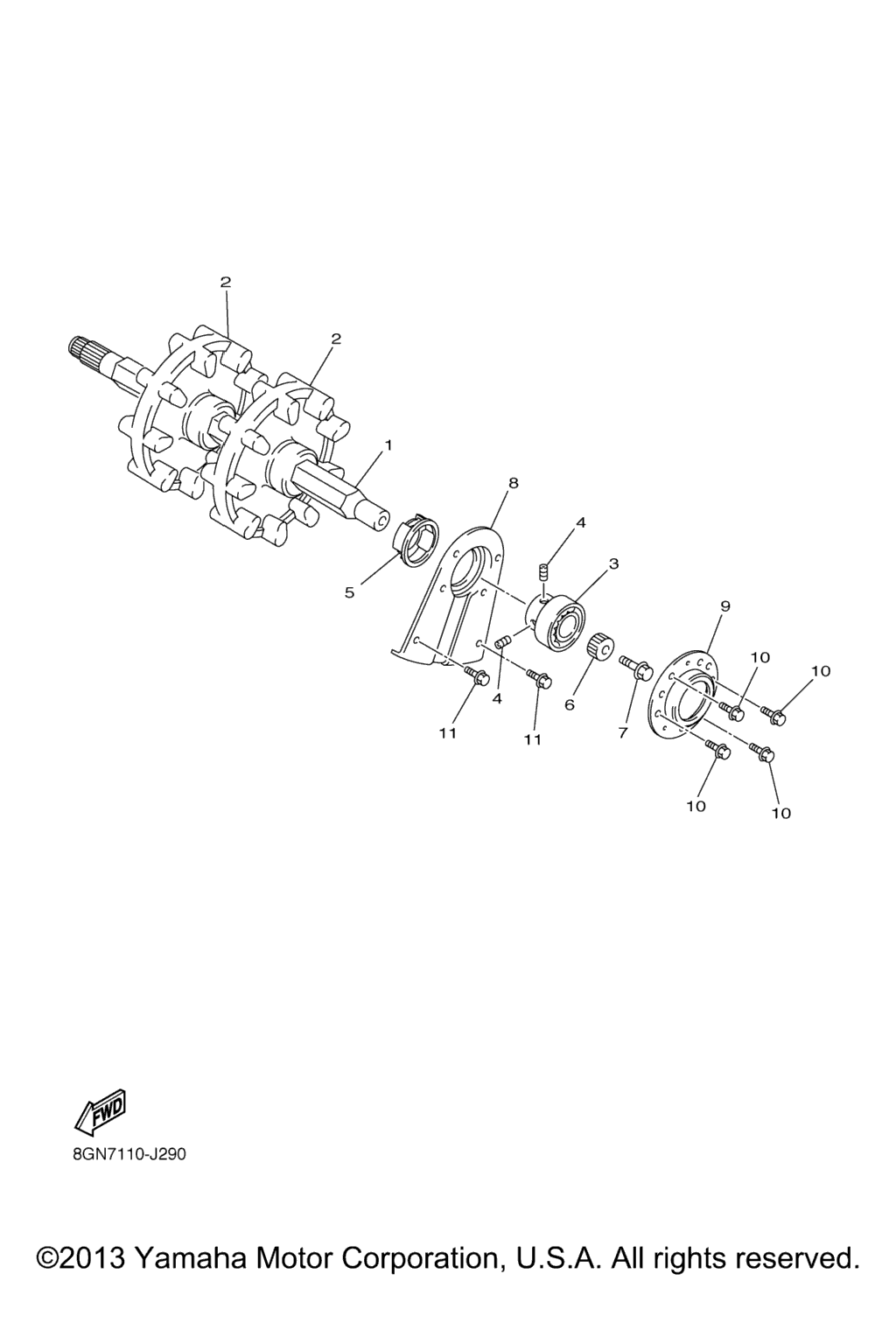 Схема узла Привод Гусеницы 1