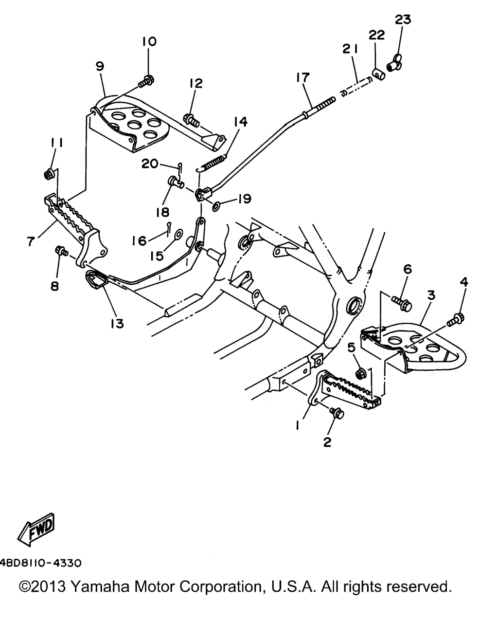 Схема узла Подставка - Подножка