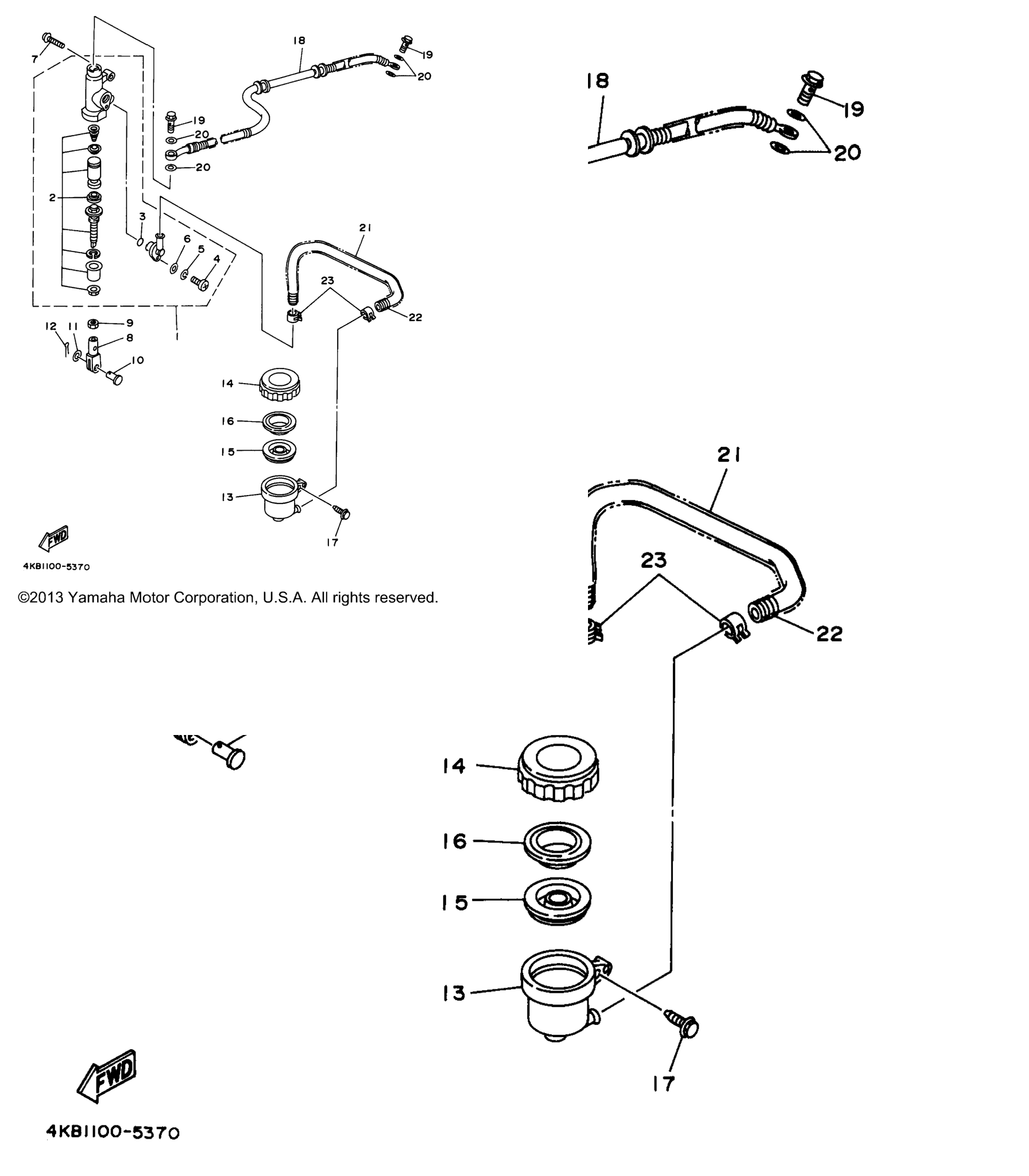 Схема узла Задний Главный Цилиндр