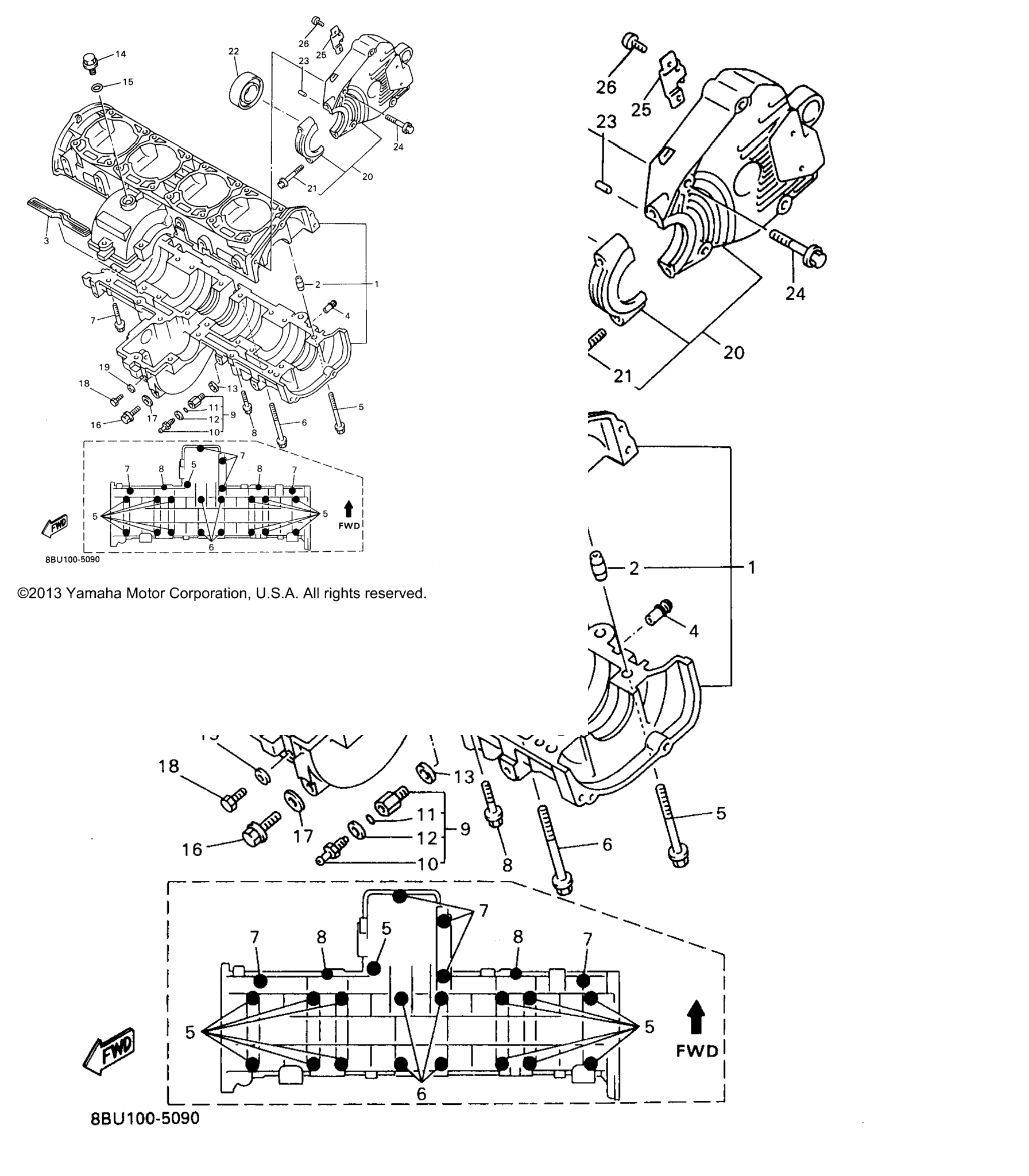 Схема узла Корпус Двигателя