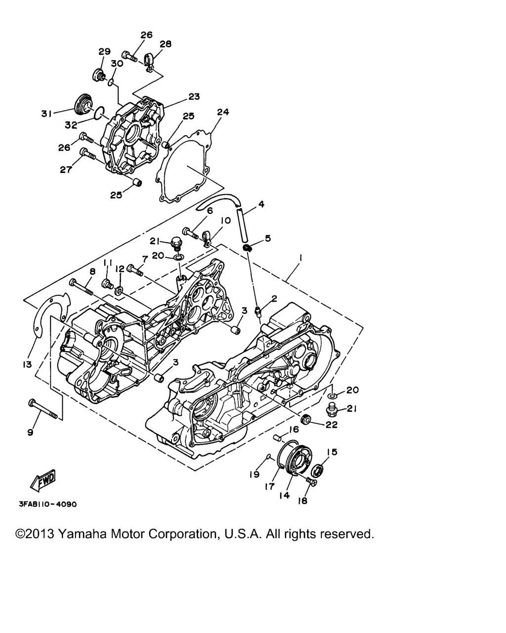 Схема узла Корпус Двигателя
