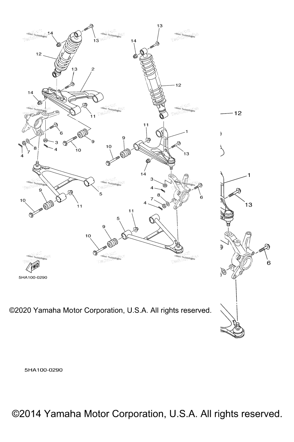 Схема узла Передняяsuspension Wheel