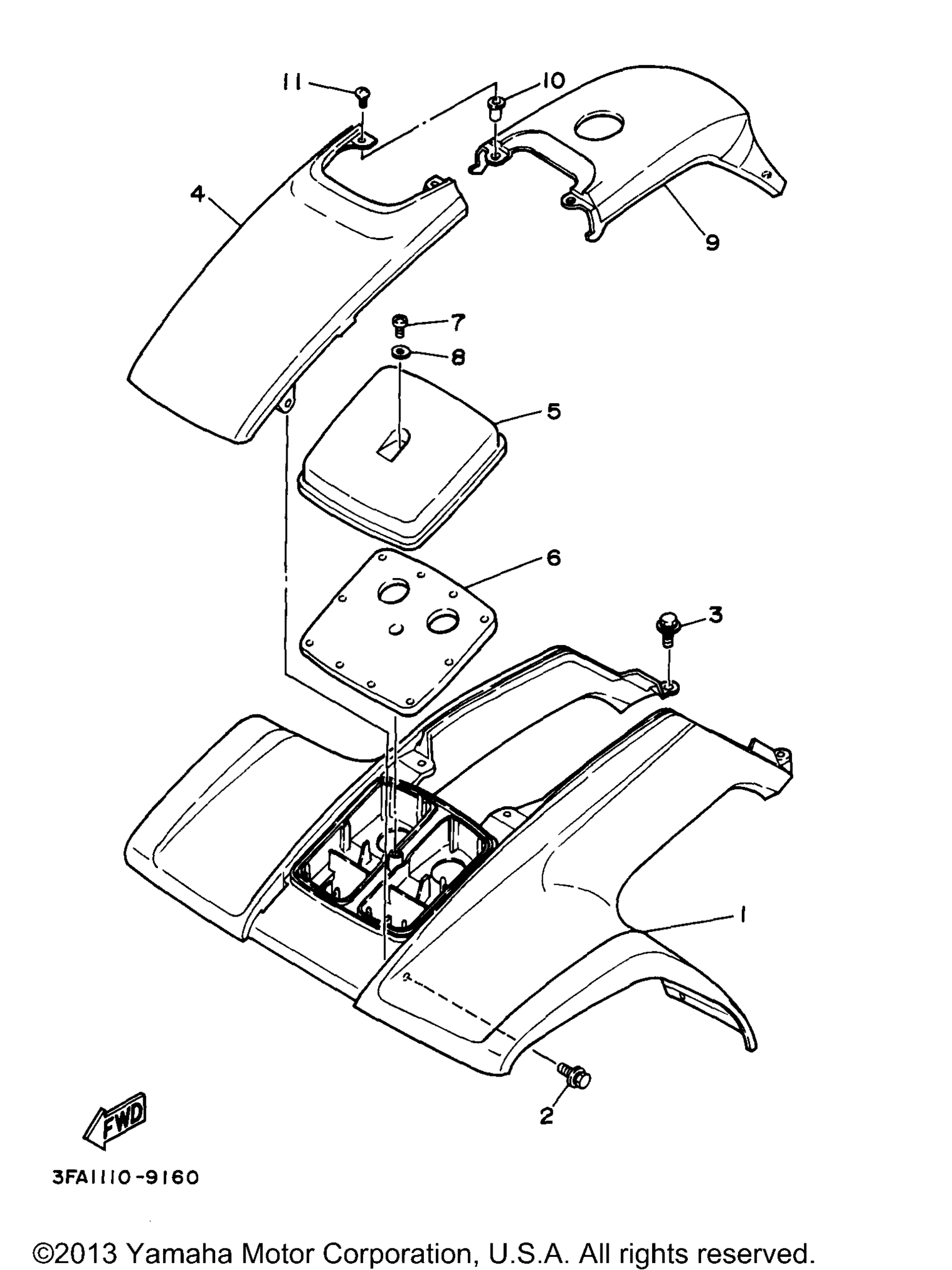 Схема узла Передний Крыло