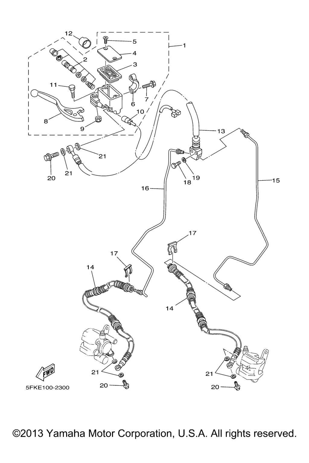 Схема узла Передний Главный Цилиндр