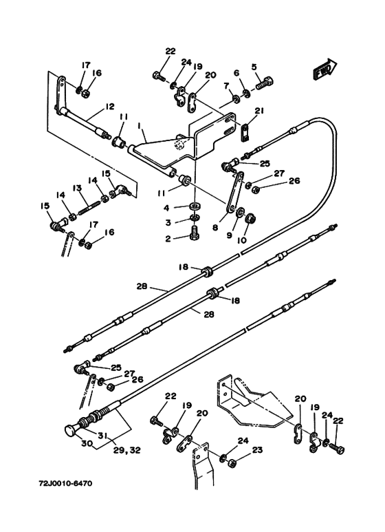 Схема узла ｺﾝﾄﾛ-ﾙ (V850K 72M) Для Yamaha V850K