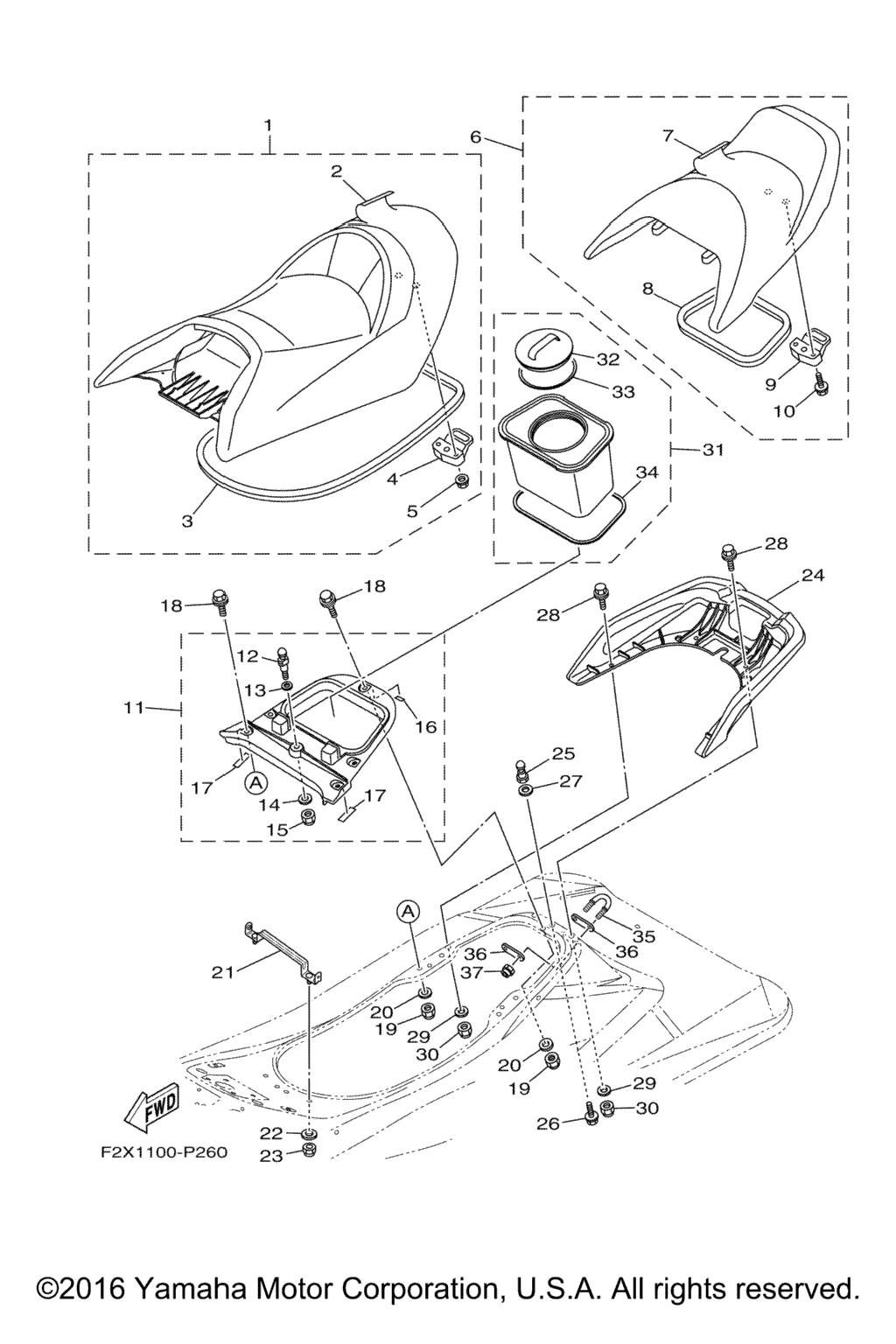 Схема узла Сиденья И Подлокотники