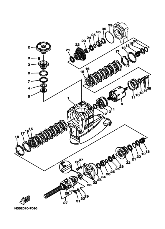 Схема узла Наружный Привод Для Yamaha D280Kuh